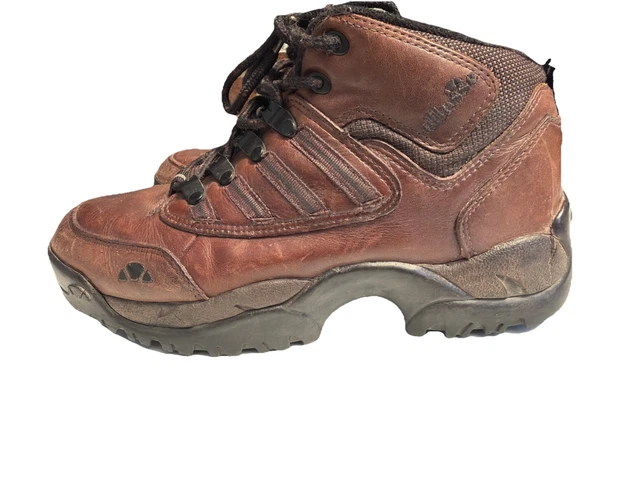 ELLESSE SCRAMBLE BROWN Leather Chunky Ankle Lace Up Boots Size 7/41/US7 ...