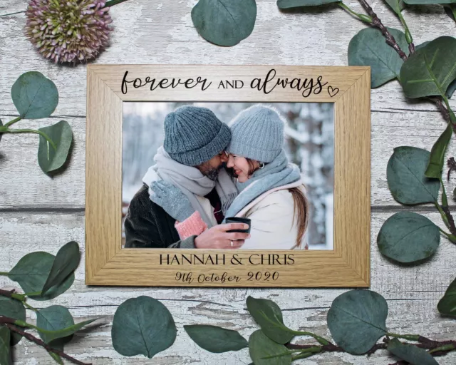 Forever and Always | Personalised Photo Frame | ENGRAVED Gift | For 7X5 or 6x4 P