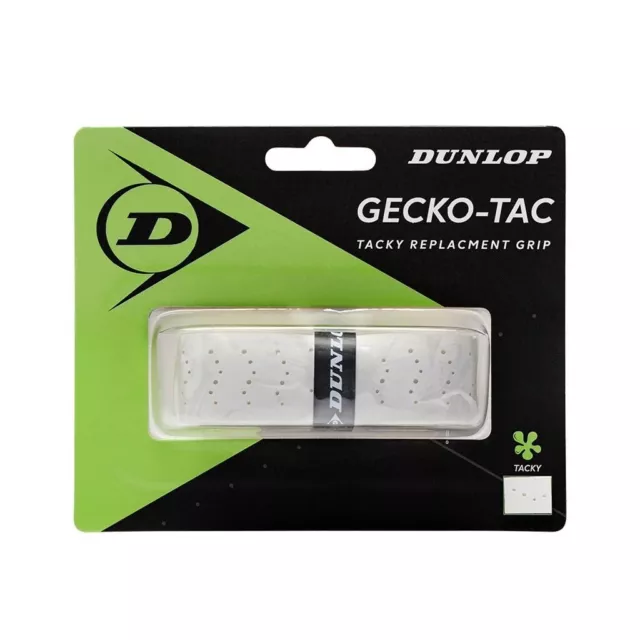 Dunlop Gecko-Tac x 1 White Griffbänder für Tennis Grips