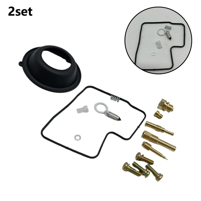 Carburatore Kit Riparazione 2 Set Durevole Carburante Alimentazione Metallo