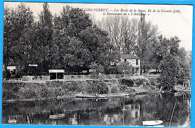 Cpa 92 Levallois-Perret - Les Bords De La Seine, Ile De La Grande Jatte