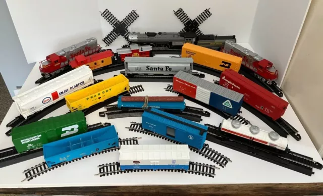 Ho Scale Toy Train Large Lot with Engines, Rolling Stock, Track and Accessories