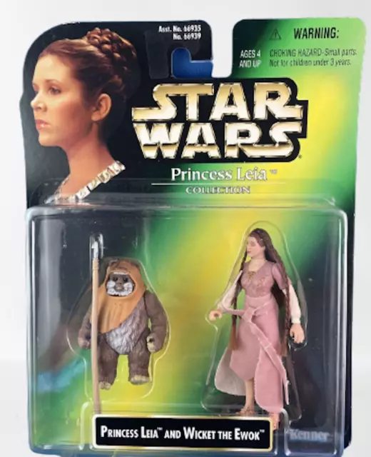 STAR WARS - Princess Leia and  Wicket the Ewok- NEW 1997 - Kenner - Hasbro