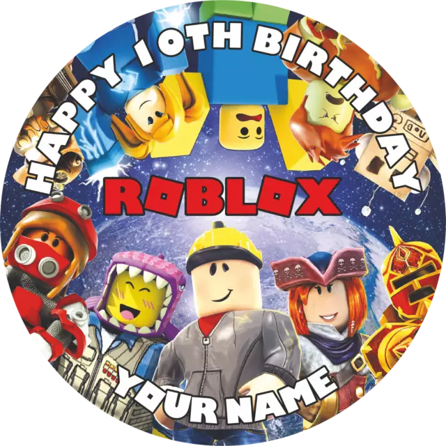 Roblox Personalised Edible Cake Toppers & Cupcakes