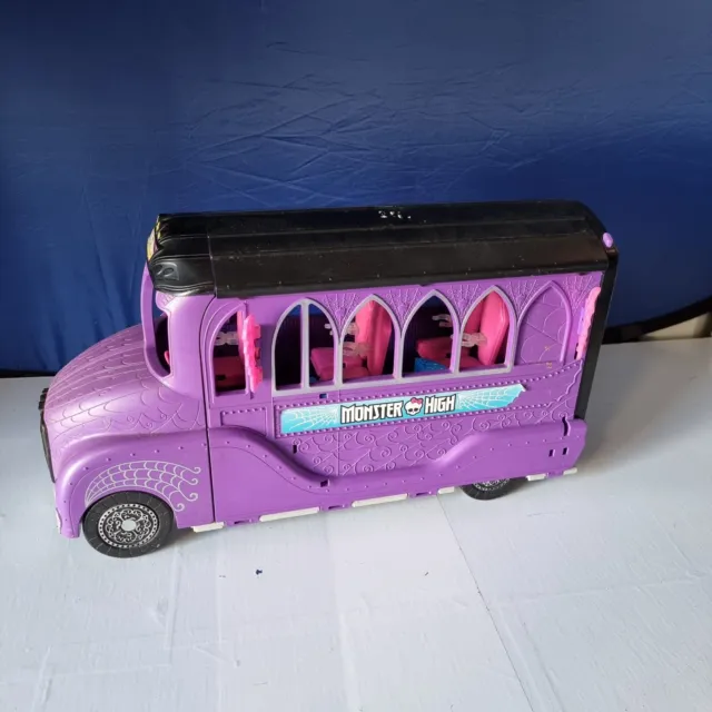 Monster High Doll Large Purple Party School Bus Playset