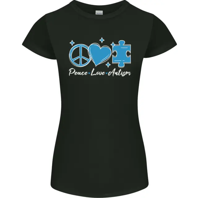 Paz Autismo Autista Mujer Pequeña Cortar Camiseta