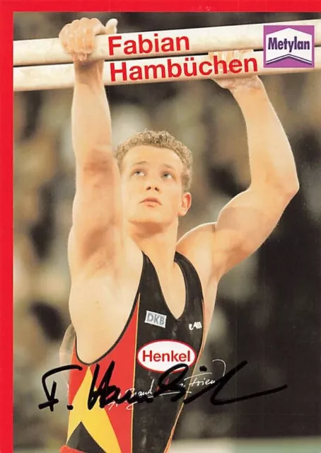 Fabian Hambüchen UH Turnen original signiert Autogrammkarte 4025 B