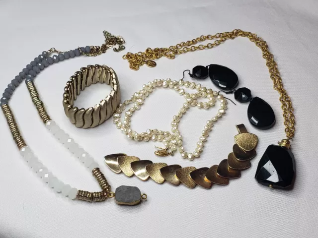 Gold Tone Vintage To Now Jewelry Lot Incl Susan Shaw And Bergere