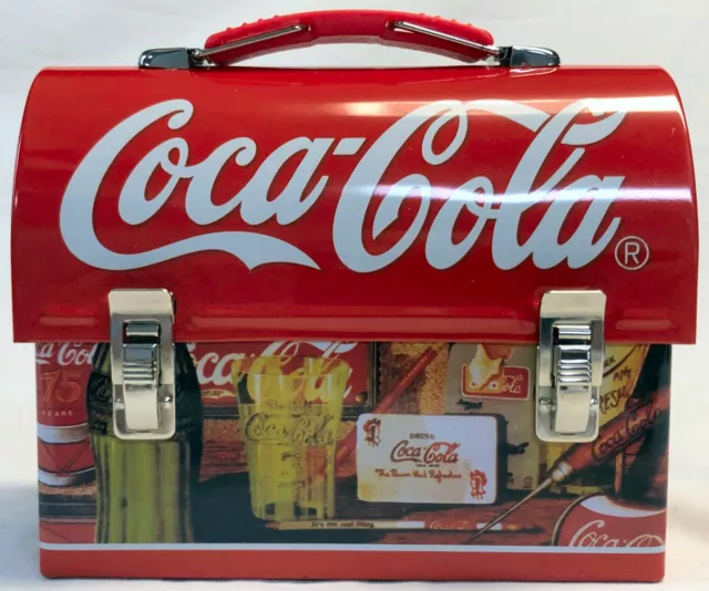 Vintage 2003 Classic Coca-Cola Mini Lunch Box Tin - NO DENTS OR RUST - MINT