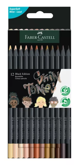 Faber Castell Buntstifte Black Edition Skin Tones 12Er Etui Neu Ovp