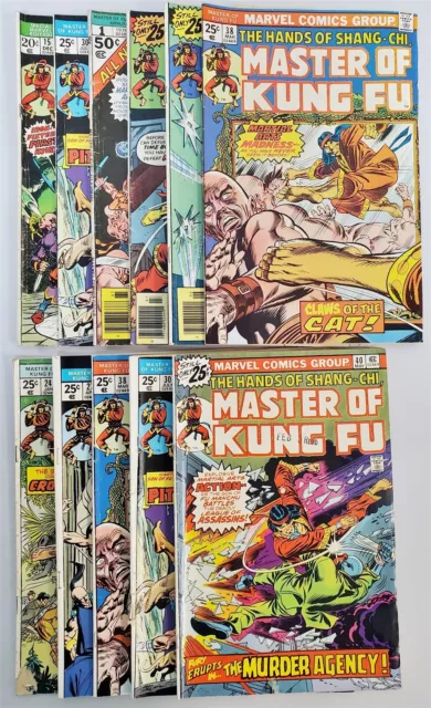 E-894 Marvel 70'S Comic Grab Bag - 11 Pack Of "Shang Chi, Master Of Kung Fu" #1