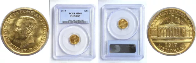 1917 McKinley $1 Gold Commemorative PCGS MS-64