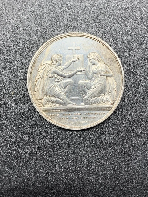 Médaille Pape François En Argent Massif 925 - Pendentif Religieux Italien Élégant