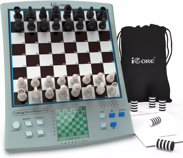 Electronic Chess Set - Brain Power Training with Talking Tutor and Challenging G