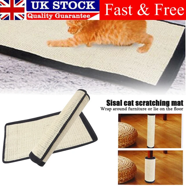 SISAL FOOT MAT Scratching Toy Table Leg Protector Cat Climbing Scratch Pad Board £8.95 PicClick UK