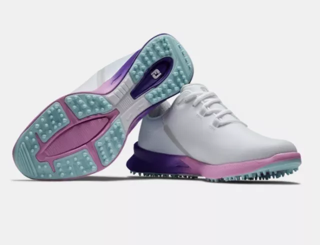 Footjoy Fuel Ladies Golf Shoes UK Size  4.5  White/ Purple/Pink