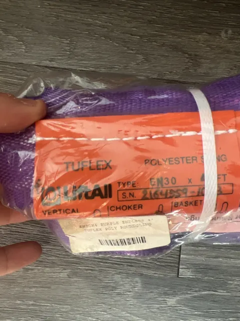 LiftAll PURPLE ENDLESS 4' TUFLEX POLY ROUNDSLING (EN30X4)