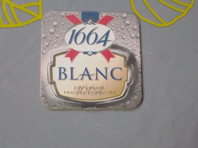 Sous-bock 1664 blanc - Brasserie Kronenbourg