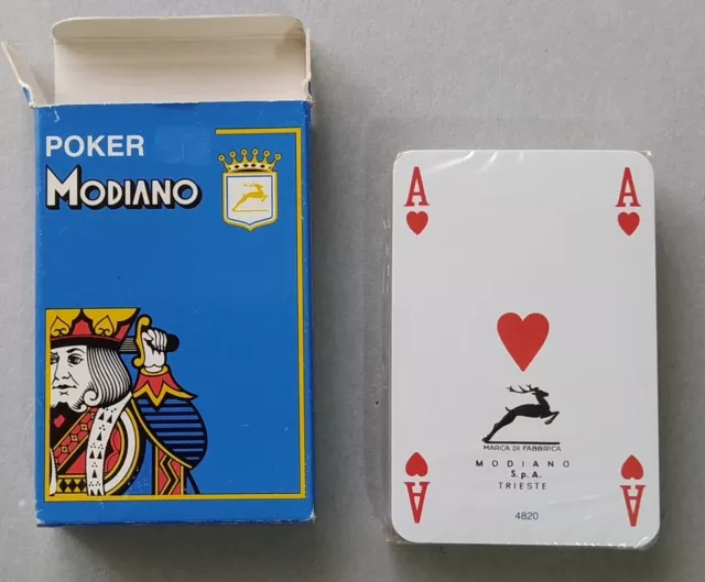 Carte da giuoco da collezione Poker Modiano mazzo BLU come foto