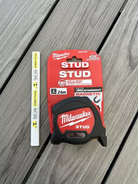 Milwaukee 5m Magnetic Stud Tape Measure 4932471626 Free Pencil