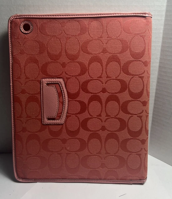 Coach Pink Canvas Mono Embossed iPad 2 Smart Cover Case
