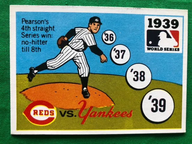 1968 Laughlin Mlb World Series #37 1939 Yankees Vs Cardinals Nrmt