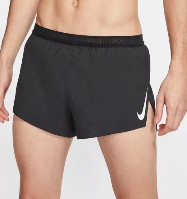 NIKE AEROSWIFT 2 Flyvent Racing Men Running Shorts Size Large Black Cj7837 010 29.99 PicClick UK