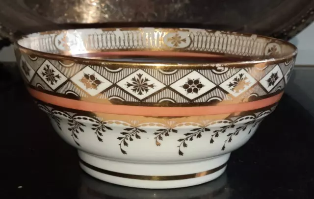 Rare Georgian Pinxton or Worcester Porcelain Slop Bowl
