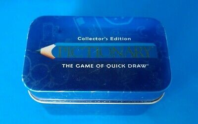 Pictionary Collector's Edition Game 2001 Cards and Carry Tin with Lid ONLY