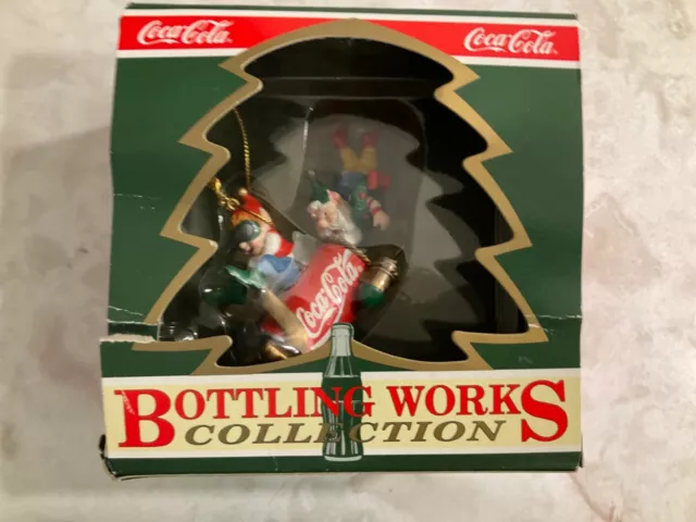Coca Cola Bottling Works Collection  "Blast Off” 1992 Elves Ornament