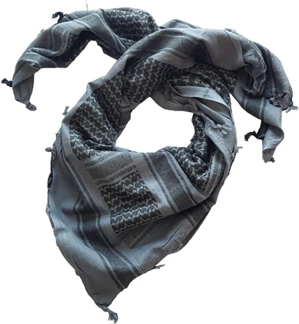 Grande Écharpe Shemagh Tactique 110x110cm 100% Coton - Militaire Arabe Désert