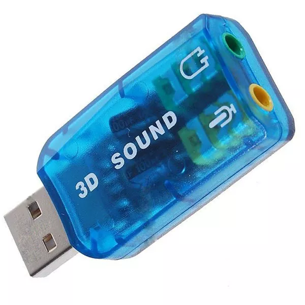Tarjeta de Sonido Externa USB Universal para Ordenador Portatil o Sobremesa