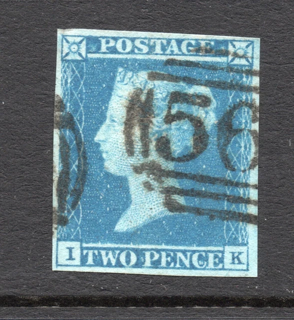 SG. 14. ES14e. 2d Blue. Plate 4. (  I K ) Shifted transfer upwards variety.
