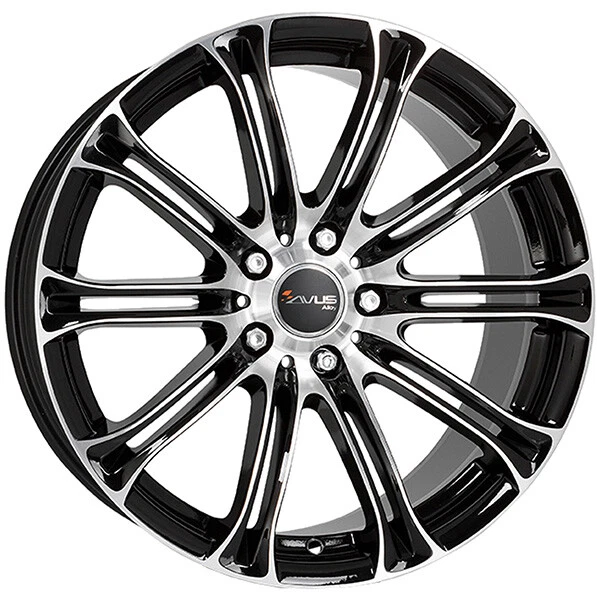 Jantes Avus AC-521 8.5x19 Pour Audi S6 - Noir Poli, 5x112, Déport 48mm, Neuves Sous Boîte