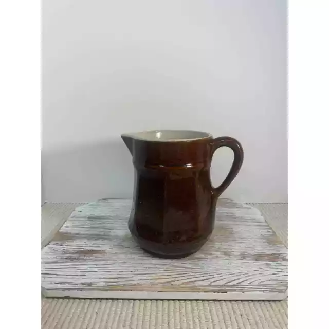 Vintage Brown Stoneware Crock / Pitcher