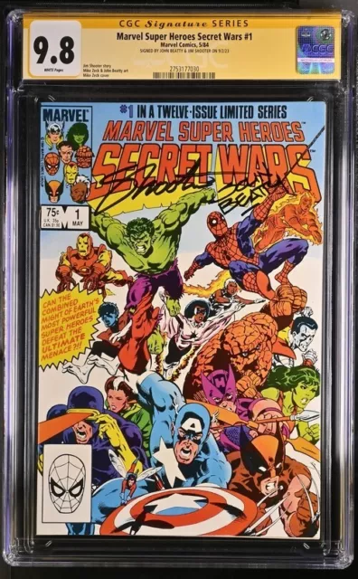 Marvel Comics Super Heroes Secret Wars #1 CGC SS 9.8 Signed Beatty, Shooter