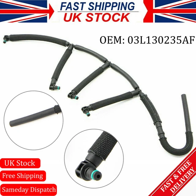 FOR VW CADDY 1.6 TDI Diesel Fuel Injector Leak Off Return Pipe