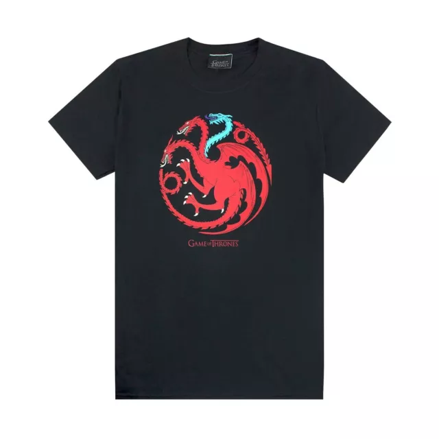 Game of Thrones Ice And Fire Dragons Maglietta Emblema Uomo (NS5288)