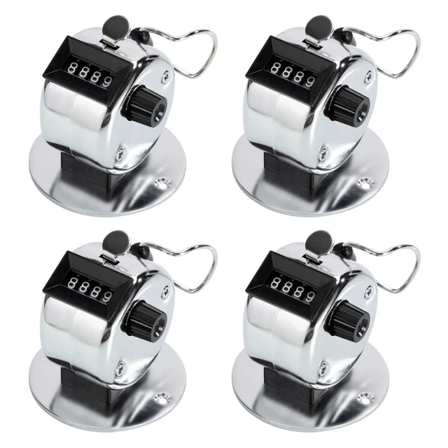 Clickers Math Machine COUNTER CLICKERS 4-DIGIT Number Count Handheld Mechanical Counters ...
