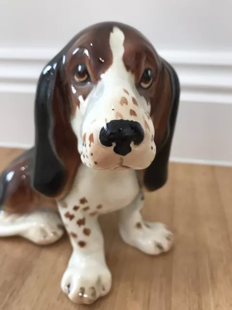 Sylvac England Vintage Basset hound dog 3561 figurine 12.5cm tall x 14cm long 2