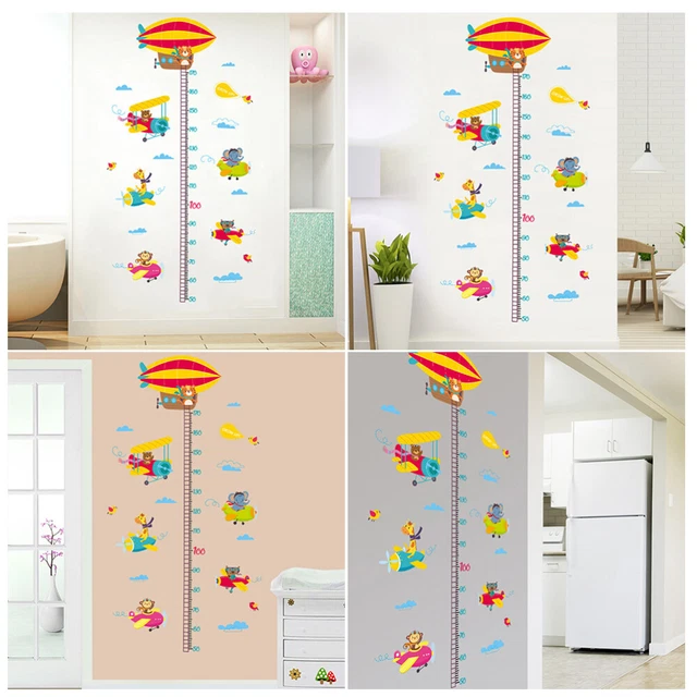 Gancio Adesivo Per Facile Installazione HTN - Grafico Del Bambino Che Consegna Decorazioni Per Pareti Righello Per Bambini Tela Metro Adesivo Bambini Parete