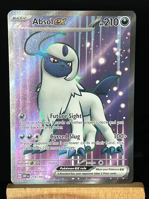 NM Pokemon Obsidian Flames Absol EX Ultra Rare Full Art 214 #214/197