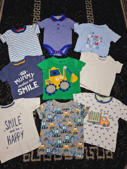 🩵Huge Bundle Of Baby Boy Clothes T-shirts 3-6months NEXT GEORGE TED BAKER
