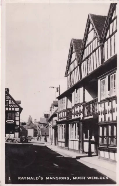 Vintage Postcard - Raynald's Mansions, Much Wenlock, Shropshire - c1951 RP