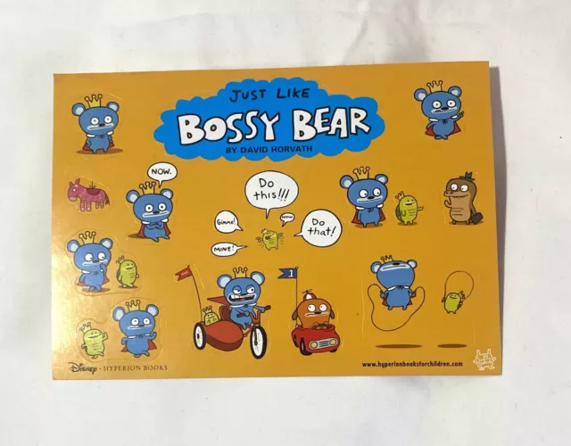 Bossy Bear Stickers Postcard