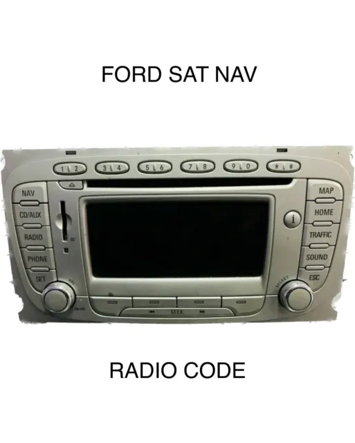 CODE RADIO - Ford V Série M Série CD132 Nav M et plus... Code clé ...