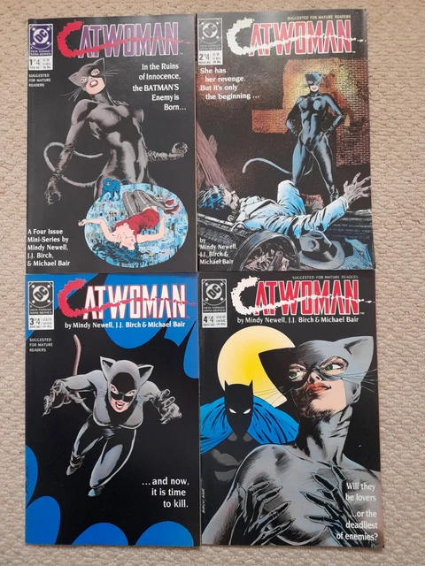 Catwoman #1-4 VFN++ Mini-series Set Batman, Mindy Newell, 1988/1989 DC Comics