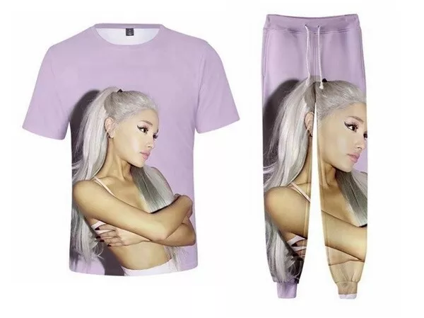 Ariana Grande T-shirt stampa 3D moda uomo/donna pantaloni da jogging tuta sportiva