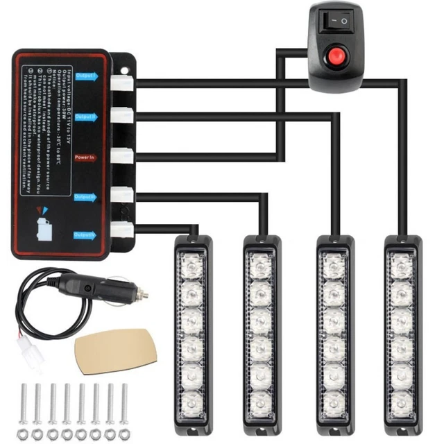 Beacon luce recupero strobo lampeggiante auto luce lampeggiante scanner pilota notturno