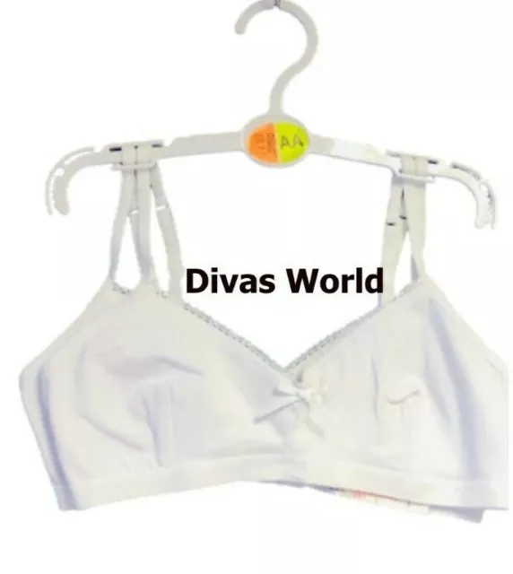 WOMEN'S WHITE BRA Pack Of 2 Essentials My First Cotton Bras Size 30AA  Primark £10.91 - PicClick UK